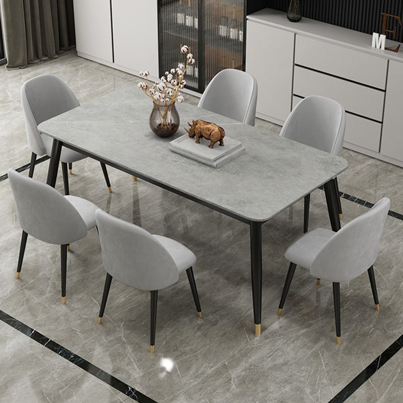 Glam 1/3/5/7 Pieces Dining Set Sintered Stone Dining Table for Home Use Clearhalo 'Dining Room Sets' 'Dining Tables & Seating' 'dining_room_set' 'furn' 'furn_dining_room_set' 'Furniture' 'furniture_dining_room_set' 'Kitchen & Dining Furniture' 'kitchen&dining_furn' 'kitchen' 1200x1200_43f2c196-9c80-4bea-8510-91a1f4997689