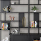 9.8" H Industrial Antique Finish Shelf Bookcase Etagere Metal Bookshelf