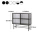 Iron Kitchen Sideboard Cabinet Modern Server Cabinet with Storage and Glass Door Clearhalo 'buffet_sideboard' 'Buffets & Sideboards' 'furn' 'furn_buffet_sideboard' 'Furniture' 'furniture_buffet_sideboard' 'Kitchen & Dining Furniture' 1200x1200_43f417ff-d570-4ffe-9b07-ce893bad81a4
