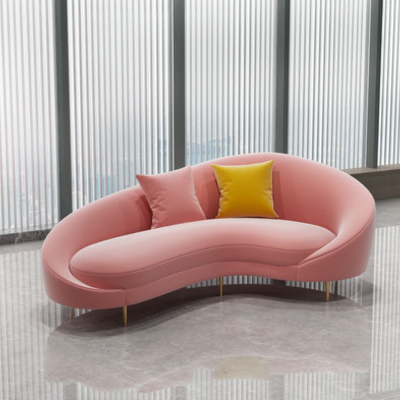 Contemporary Velvet Sloped Arms Sofa with Tight Back for Livingroom Clearhalo 'furn' 'furn_sofas' 'Furniture' 'Living Room Furniture' 'Sofa' 'sofas' 1200x1200_43f49c3c-8c2d-453a-961f-10132abab662