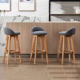 Scandinavian Wood Kitchen Dining Room Armless Stool Low Back Bar Stool Clearhalo 'Bar Furniture' 'Bar Stools' 'bar_stools' 'Furniture' 'furniture_bar_stools' 'Kitchen & Dining Furniture' 1200x1200_43f75055-38a2-4aca-8136-5965de05b27e