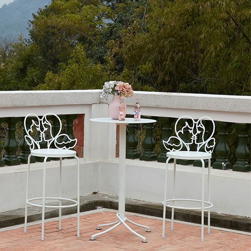 Industrial Outdoor Bar Height Table Metal Bar Table with Pedestal Clearhalo 'Bar Furniture' 'Bar Tables' 'bar_tables' 'furn' 'furn_bar_tables' 'Furniture' 'Kitchen & Dining Furniture' 1200x1200_43f85d9e-fc00-4b1f-9125-fda54a993eb1