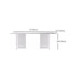 Acryli Contemporary Dining Set 1/7 Pieces White Stone Dinette Table Set