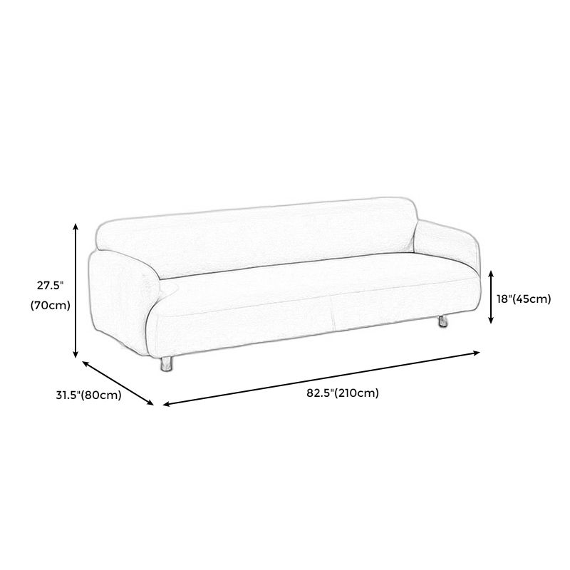 Recessed Arm Sofa Mid-century Modern 3-Seater Faux Leather Sofa Clearhalo 'furn' 'furn_sofas' 'Furniture' 'furniture_sofas' 'kitchen' 'kitchen_sofas' 'Living Room Furniture' 'Sofa' 'sofas' 1200x1200_43fa40af-55b8-4856-a52a-68f7d32f82e0