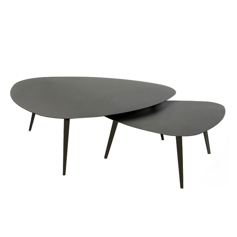 Modern Triangle Slate 3 Legs Coffee Table in Black and White Clearhalo 'Coffee & Accent Tables' 'Coffee Tables' 'coffee_tables' 'Furniture' 'furniture_coffee_tables' 'Living Room Furniture' 1200x1200_43fb25be-7d31-4511-ad2f-43ad2ace2bfb