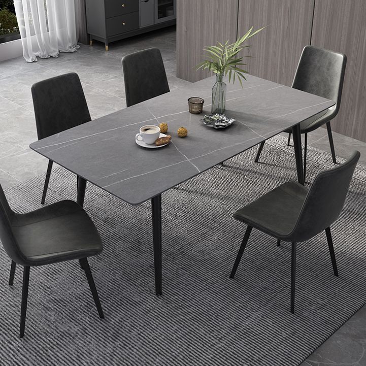 Industrial Standard Sintered Stone Dining Table Rectangle Shape Dining Table for Kitchen Clearhalo ' dining_table' 'Dining Tables & Seating' 'Dining Tables' 'furn' 'furn_dining_table' 'Furniture' 'furniture_dining_table' 'Kitchen & Dining Furniture' 'kitchen&dining_furn' 'kitchen' 'kitchen_dining_table' 1200x1200_43fb400e-69a4-4b0d-8aa7-b310ed257056