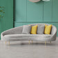 Velvet Sloped Arm Sofa Contemporary Curved Sofa for Living Room, Apartment