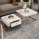 Frame frame salontafel glamour vierkante cocktailtafel met lade