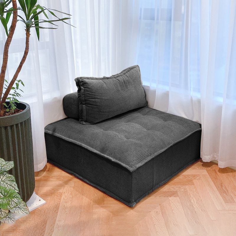 Linen Chair 31.4" L x 31.4" W x 27.5" H Armless Chair for Living Room Clearhalo 'Accent Chairs' 'accent_chairs' 'Chairs & Seating' 'furn' 'furn_accent_chairs' 'Furniture' 'Living Room Furniture' 1200x1200_43fe8008-9155-4e3a-8360-5a81588d400c