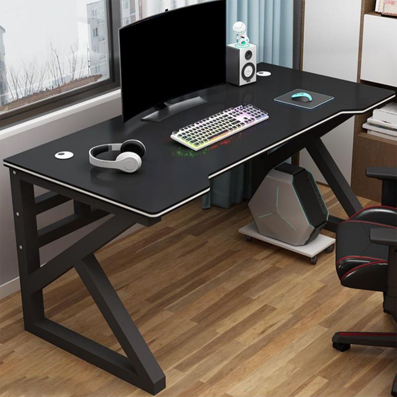 Contemporary Office Desk Antique Finish Wooden Computer Desk with Metal Legs Clearhalo 'furn' 'furn_office_desk' 'Furniture' 'Office Desks' 'Office Furniture' 'office_desk' 1200x1200_43ff7027-99b5-445c-a364-530d41684f7d