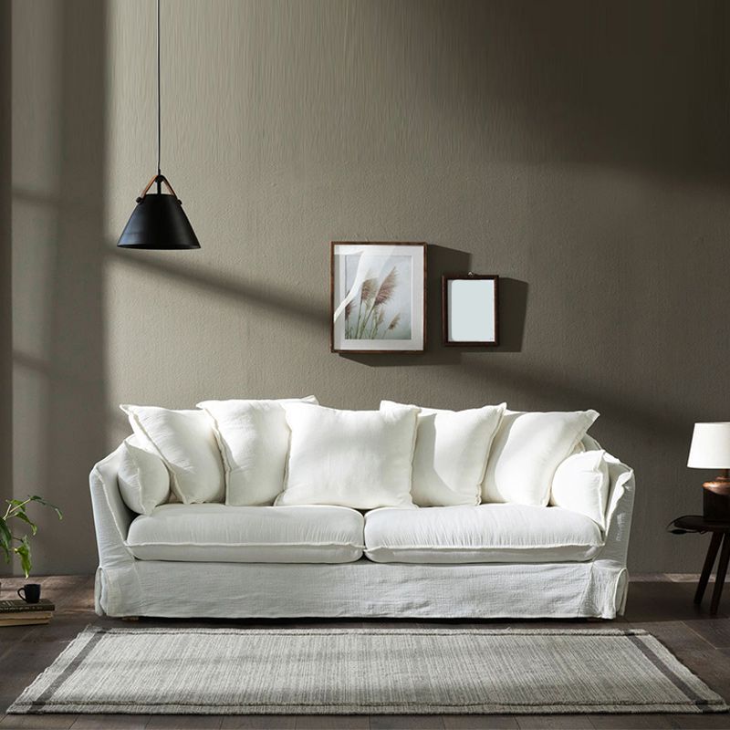 Canapé de bras en pente moderne avec oreillers de boîtier pour le salon, résistant aux taches