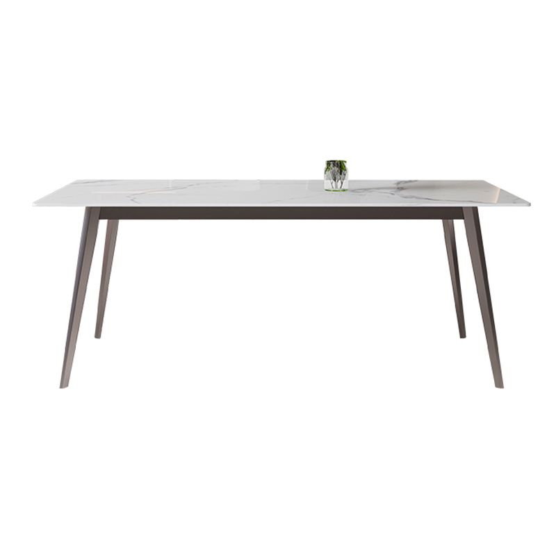 Modern Scratch Resistant Dining Table Sintered Stone Rectangle Table with 4 Legs Base Clearhalo ' dining_table' 'Dining Tables & Seating' 'Dining Tables' 'Furniture' 'furniture_dining_table' 'Kitchen & Dining Furniture' 'kitchen&dining_furn' 'kitchen' 'kitchen_dining_table' 1200x1200_43ffba1e-e39c-4718-9830-242ff36ce0ac