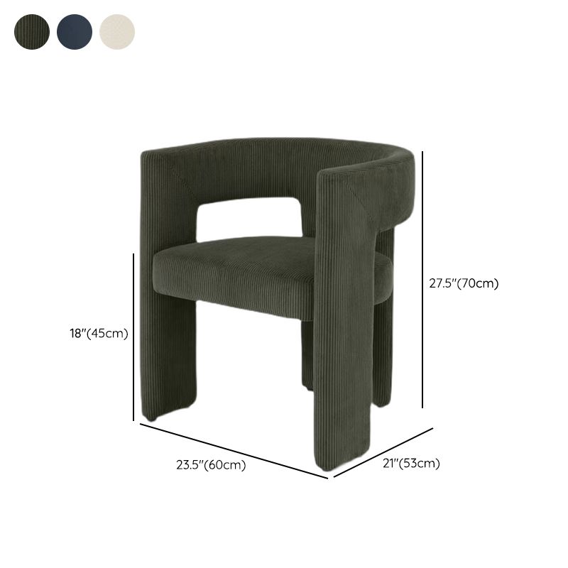 Moderne stijl armstoel houten open achterkant dineren accentstoel voor thuis