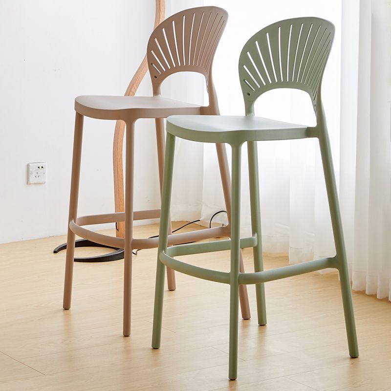 Nordic Plastic Simple Stackable Barstool Indoor Tall Stool with Saddle Seat Clearhalo 'Bar Furniture' 'Bar Stools' 'bar_stools' 'furn' 'furn_bar_stools' 'furniture_bar_stools' 'Kitchen & Dining Furniture' 'kitchen&dining_furn' 'kitchen' 'kitchen_furn' Furniture' 1200x1200_44000e30-e4a1-46ac-9f38-3218d3e9564d