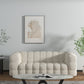 White Tuxedo Arm Sofa 39.37" Wide Contemporary Sofa for Living Room