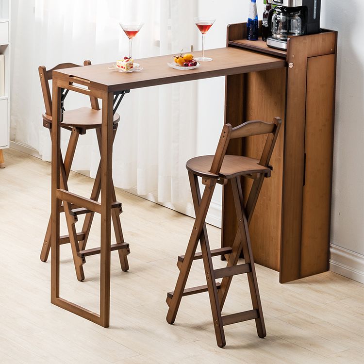 Bamboo Bar Table Folding Dining Table for Kitchen Living Room Clearhalo 'Bar Furniture' 'Bar Tables' 'bar_tables' 'furn' 'furn_bar_tables' 'Furniture' 'Kitchen & Dining Furniture' 1200x1200_440131c9-58f1-468f-8466-899193a8ea2b