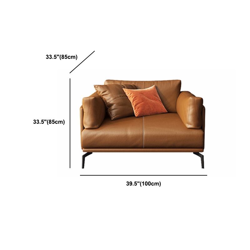 Coussins bruns contemporains Standard Oreiller Top Bras canapé en cuir authentique