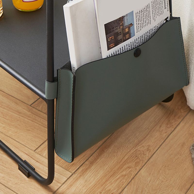 Metal Sled End Table Glass Top Side Sofa Side Accent Table with Shelf Clearhalo 'Coffee & Accent Tables' 'End & Side Tables' 'end_side_tables' 'furn' 'furn_end_side_tables' 'Furniture' 'Living Room Furniture' 1200x1200_4401c705-03aa-450b-9b59-6bb32d4bb2d2