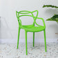 Open Back Dining Arm Chair Modern Indoor-Outdoor Plastic Chair