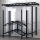 Black Steel Frame Wardrobe Armoire Contemporary Folding Wardrobe Cabinet Clearhalo 'Armoires & Wardrobes' 'armoires_wardrobes' 'Bedroom Furniture' 'furn' 'furn_armoires_wardrobes' 'Furniture' 1200x1200_440391ea-4c16-4625-bc10-f4838c4572bd