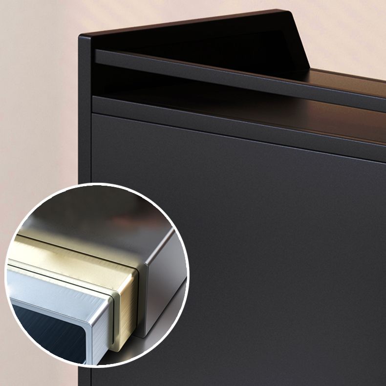 13.78"W Bookshelf Contemporary Style Bookcase for Home Study Room with Casters Clearhalo 'Bookcases' 'furn' 'furn_bookcases' 'Furniture' 'Office Furniture' 1200x1200_440484b1-9350-48b0-9825-16313dc4684f