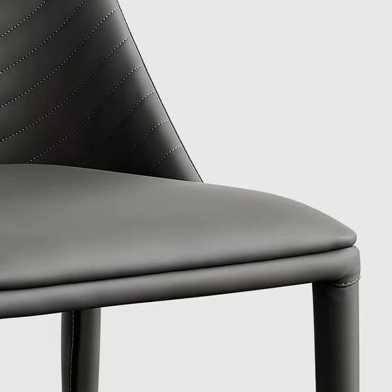 Moderne armloze eetkamerstoelen gestoffeerde lage achterzijde stoel