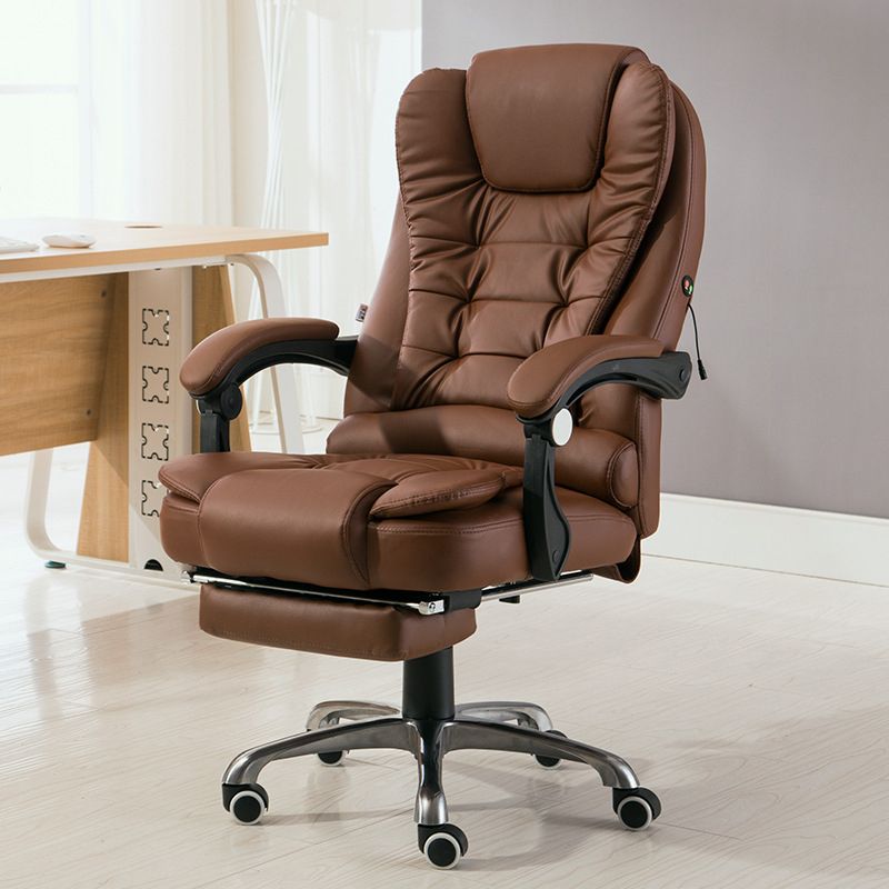 Sedia da ufficio contemporanea con base in metallo argentato Sedia da computer ergonomica direzionale
