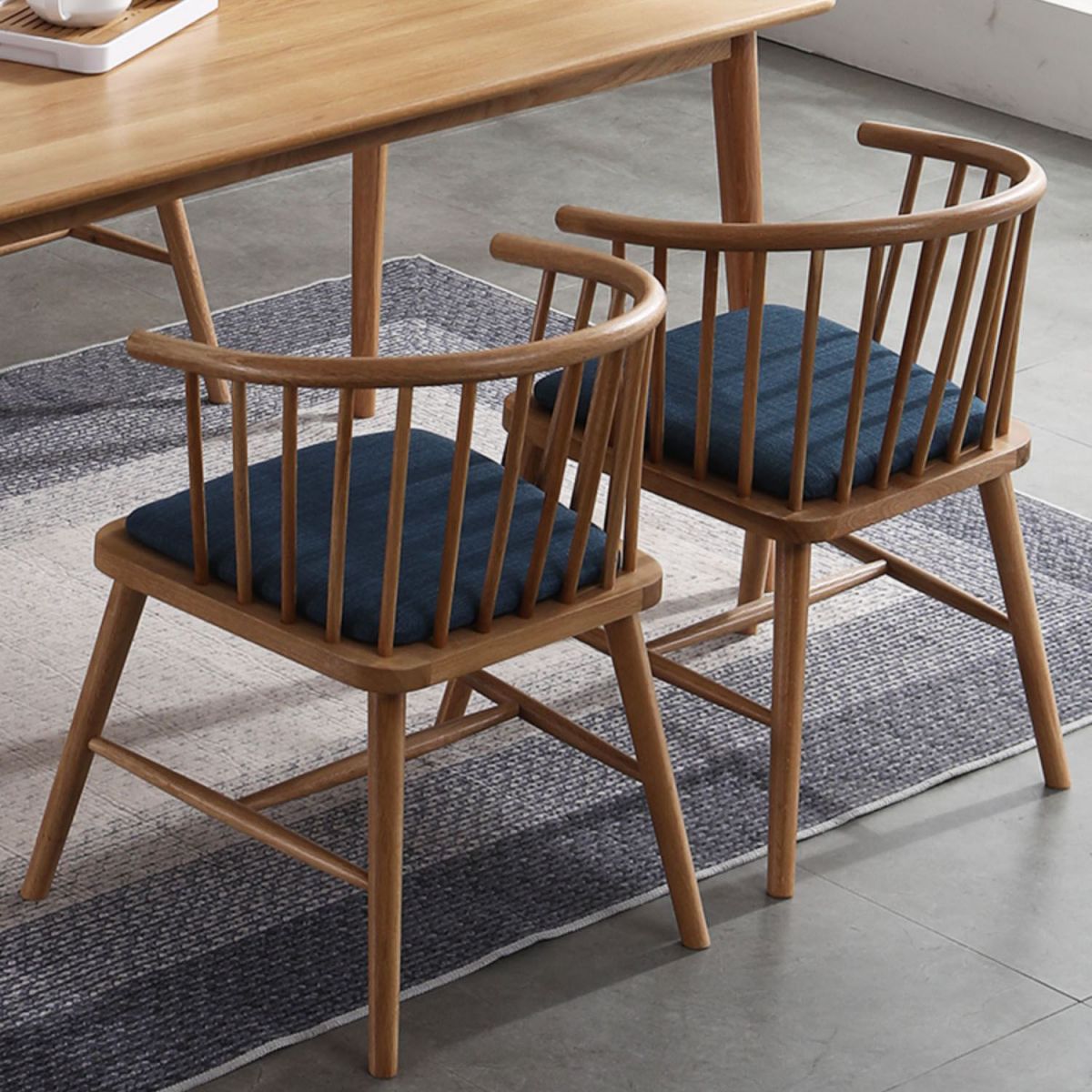 Modern Style Windsor Back Chair Dining Arm Chairs with Wooden Legs for Kitchen Clearhalo ' kitchen&dining_furn' 'Dining Chairs' 'Dining Tables & Seating' 'dining_chair' 'furn' 'furn_dining_chair' 'Furniture' 'furniture_dining_chair' 'Kitchen & Dining Furniture' 'kitchen' 1200x1200_4406943c-58d6-4013-a13a-d6136327338b
