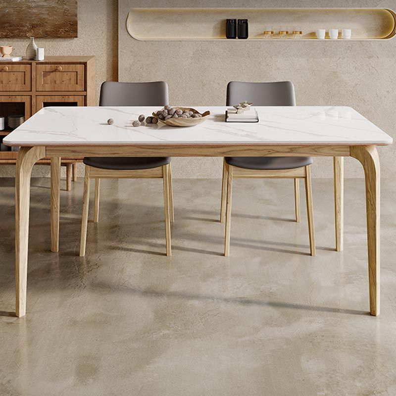 Rectangle Dining Table Solid Wood Base Dining Table for Kitchen Clearhalo 'Dining Tables & Seating' 'Dining Tables' 'dining_table' 'furn' 'furn_dining_table' 'Furniture' 'Kitchen & Dining Furniture' 1200x1200_4406b392-2baa-454f-a944-1423aad610f7