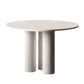Contemporary Style Dining Table White Round Dinner Table for Home Kitchen Dinner