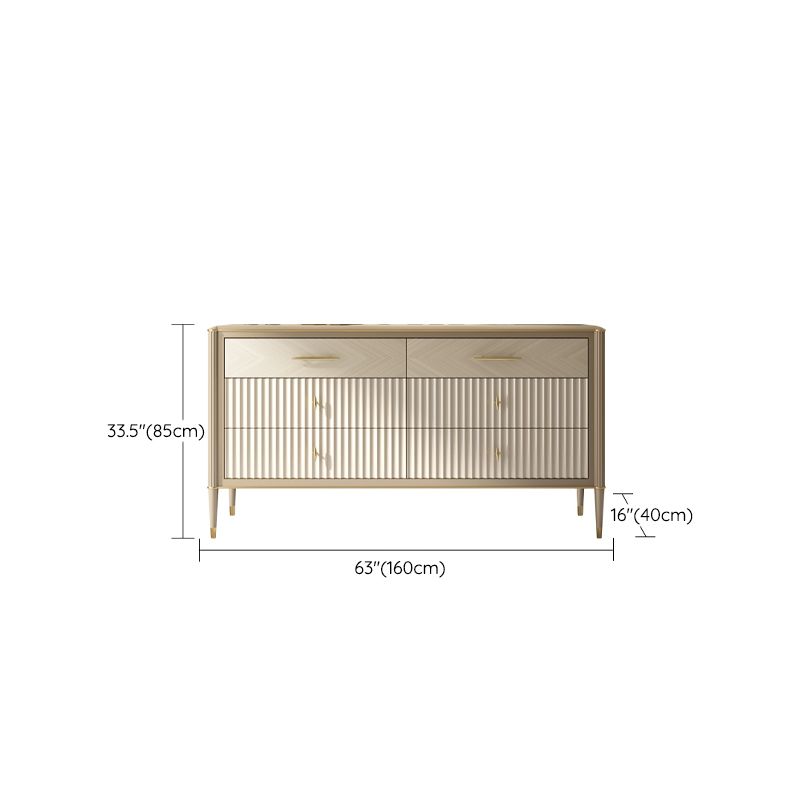 Wooden Storage Chest Dresser Glam Storage Chest with 6 Drawers Clearhalo 'Bedroom Furniture' 'Dressers & Chests' 'dressers_chests' 'furn' 'furn_dressers_chests' 'Furniture' 1200x1200_4409970b-b3c1-4db4-bab1-6401552e4f1b