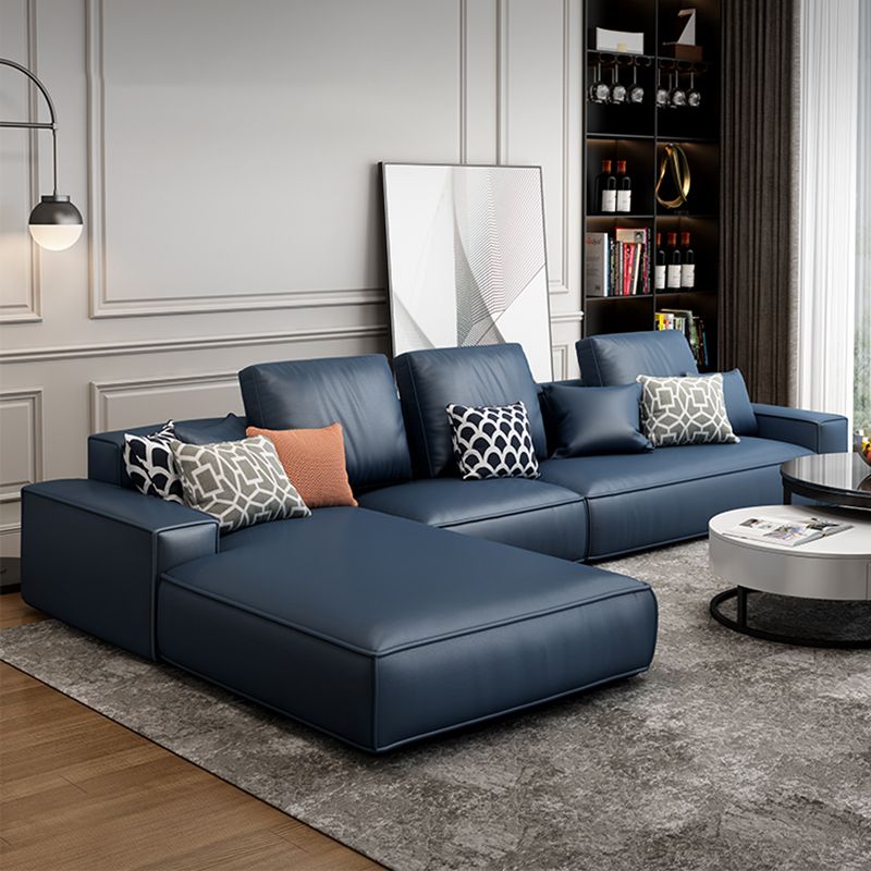 Moderne faux leer losse achterbank met chaise square arm bank - 70.87 "d