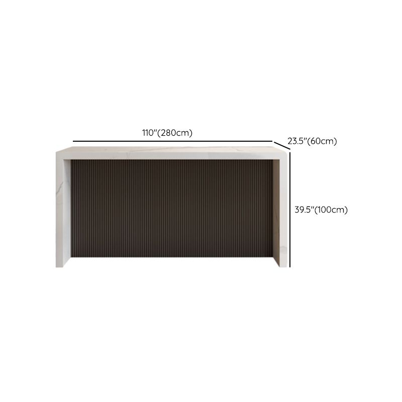 Glam Style Bar Table Faux Marble Rectangle Bar Dining Table for Living Room Clearhalo 'Bar Furniture' 'Bar Tables' 'bar_tables' 'furn' 'furn_bar_tables' 'Furniture' 'Kitchen & Dining Furniture' 1200x1200_440b5017-7c20-4871-8862-2b98d921b0df