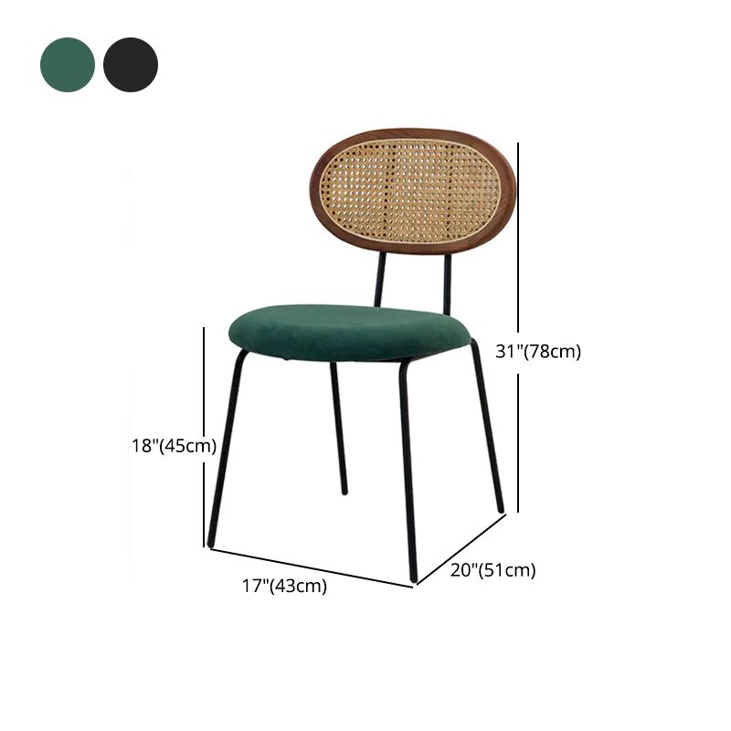 Upholstered Side Chairs Industrial Armless Open Back Dining Side Chair Clearhalo 'Dining Chairs' 'Dining Tables & Seating' 'dining_chair' 'furn' 'furn_dining_chair' 'Furniture' 'Kitchen & Dining Furniture' 1200x1200_440e232c-3630-42a5-9cc1-dfcf3719ac46