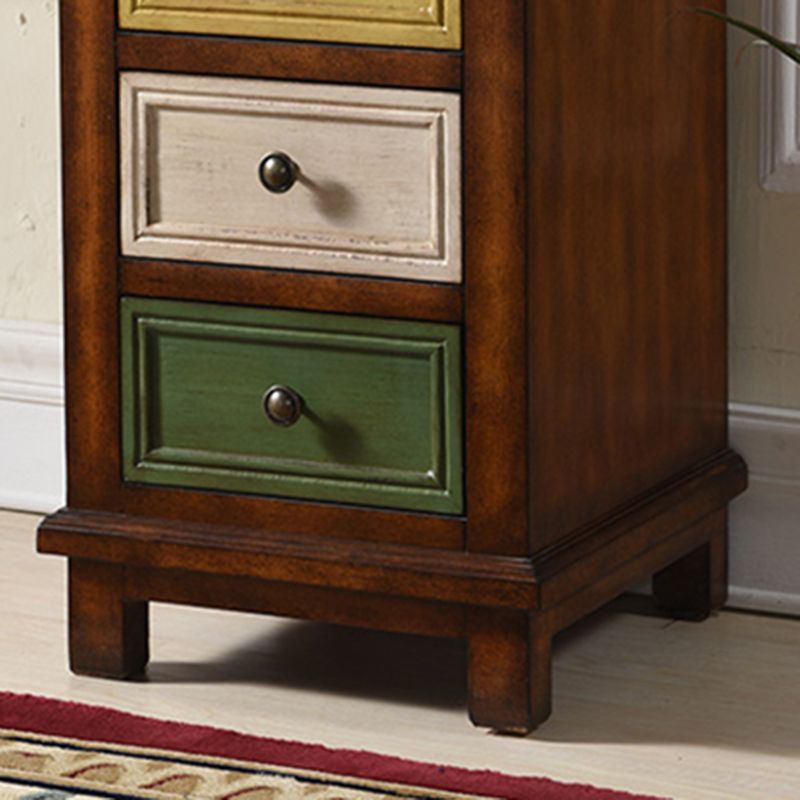33" Tall 4 - Drawer Accent Chest, Wooden Rectangle Side Cabinet
