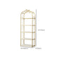Glam Open Vertical Bookshelf Metal Etagere Shelf Bookcase for Home