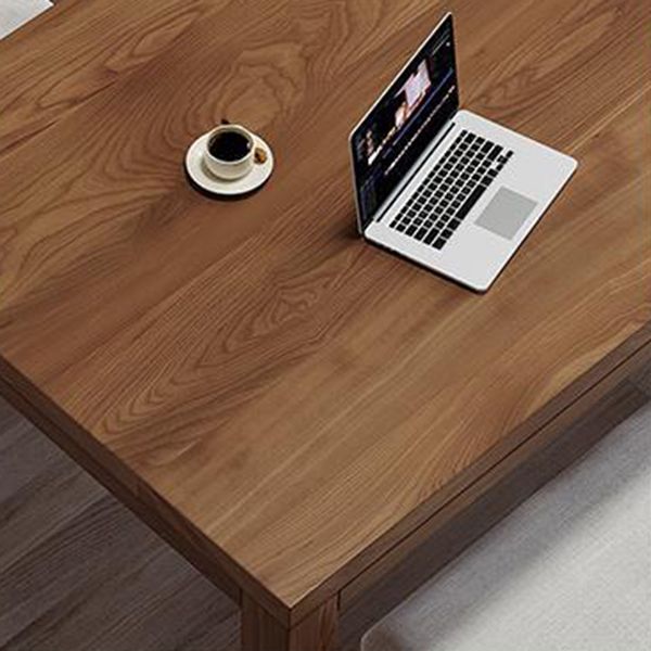 Mesa de comedor moderna de madera maciza, mesa de comedor de 4 patas para comedor