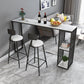 Rectangle Living Room Pub Height Dining Table Marble Bistro Table with Storage Clearhalo 'Bar Furniture' 'Bar Tables' 'bar_tables' 'furn' 'furn_bar_tables' 'Furniture' 'furniture_bar_tables' 'Kitchen & Dining Furniture' 1200x1200_4414ed91-1695-49af-8b60-468ae113fce1