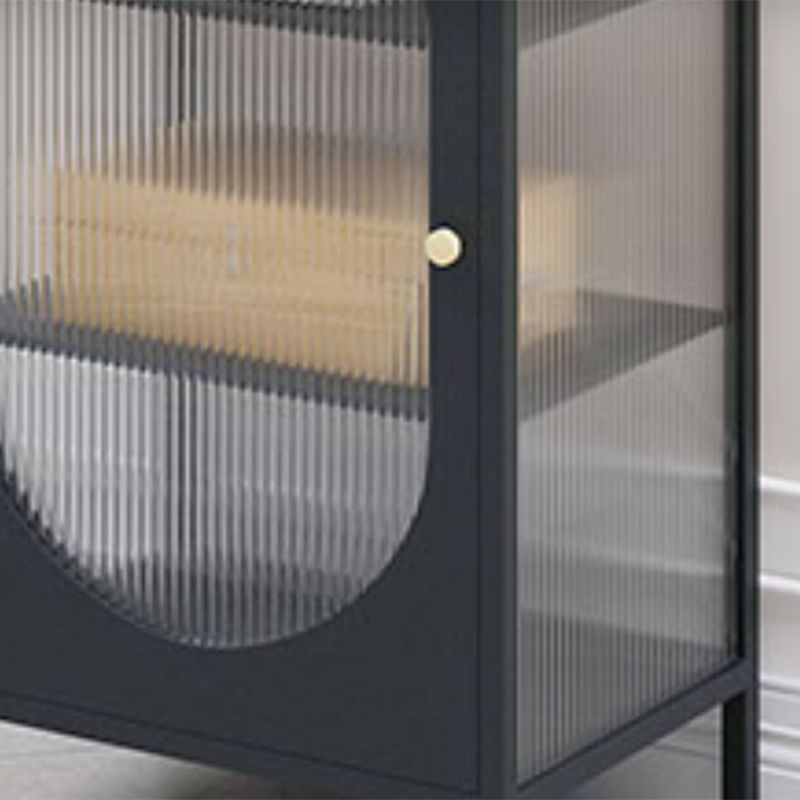 Contemporary Buffet Server Metal Dining Server with Doors for Living Room Clearhalo 'buffet_sideboard' 'Buffets & Sideboards' 'furn' 'furn_buffet_sideboard' 'Furniture' 'Kitchen & Dining Furniture' 1200x1200_441694d1-f8fe-4658-abd1-1c5a7f1483e4