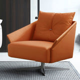 Chaise en cuir fausse 33 "L x29,5" W x27,5 "H chaise pivotante pour le salon