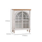 Traditional Display Stand Pine Glass Doors Hutch Buffet with Doors