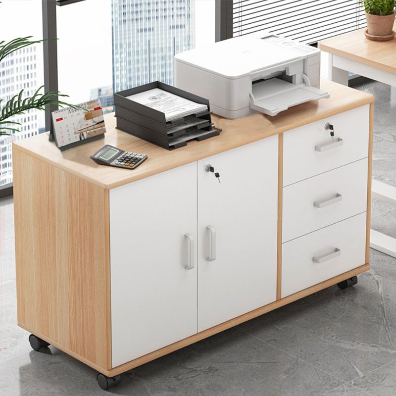 Modern File Cabinet Wood Lock Storage Filing Cabinet with Wheels Clearhalo 'Filing Cabinets' 'filling_cabinets' 'furn' 'furn_filling_cabinets' 'Furniture' 'Office Furniture' 1200x1200_4419f018-b00e-48aa-9f10-b398996afa65