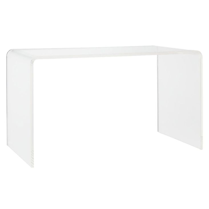 Scrivania di scrittura acrilica contemporanea slitta rettangolare da ufficio per casa