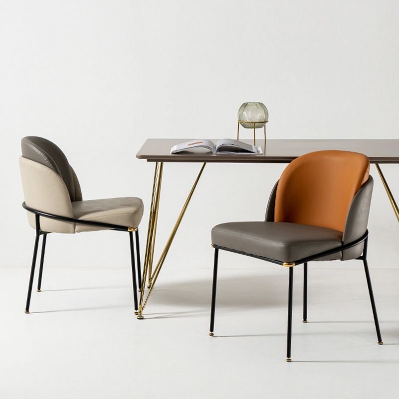 Minimalist Style Armless Solid Back Side Chairs Upholstered Side Chairs Clearhalo ' kitchen&dining_furn' 'Dining Chairs' 'Dining Tables & Seating' 'dining_chair' 'furn' 'furn_dining_chair' 'Furniture' 'furniture_dining_chair' 'Kitchen & Dining Furniture' 'kitchen' 1200x1200_441b2af4-a2ab-4caf-bc81-89c9b55dde61