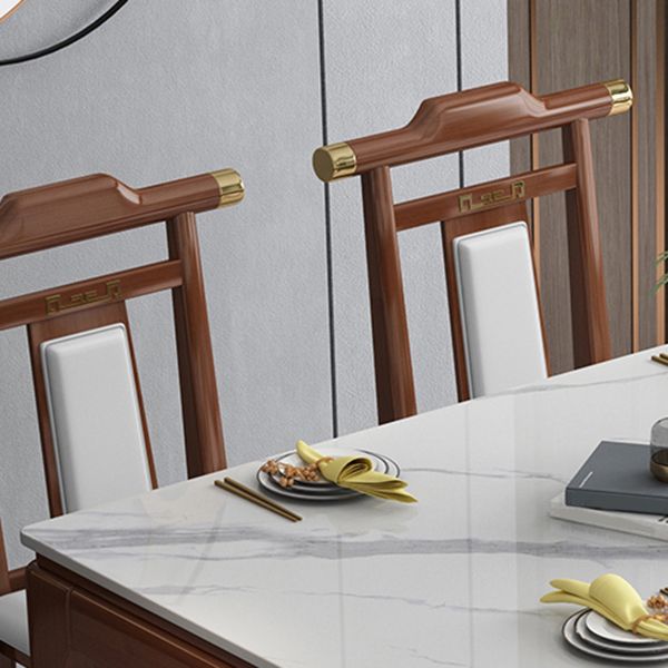 Stone Dining Room Collection Midcentury Style Rectangle 4 Legs Furniture for Home Clearhalo ' dining_table' 'Dining Tables & Seating' 'Dining Tables' 'furn' 'furn_dining_table' 'Furniture' 'furniture_dining_table' 'Kitchen & Dining Furniture' 'kitchen&dining_furn' 'kitchen' 'kitchen_dining_table' 1200x1200_441c13e7-a61f-484a-9539-9efe8d7ed5de