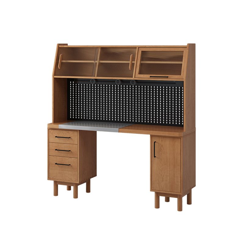 Buffet de comedor de madera maciza de estilo contemporáneo con gabinetes y cajones