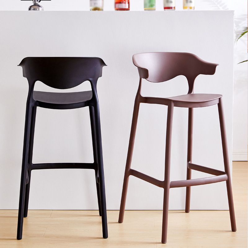 Stackable Plastic Indoor Counter Stools Low Back Scandinavian Bar Stools with Footrest Clearhalo 'Bar Furniture' 'Bar Stools' 'bar_stools' 'furn' 'furn_bar_stools' 'furniture_bar_stools' 'Kitchen & Dining Furniture' 'kitchen&dining_furn' 'kitchen' 'kitchen_furn' Furniture' 1200x1200_441ec980-c29b-4ff9-a261-a91d14da4e9d
