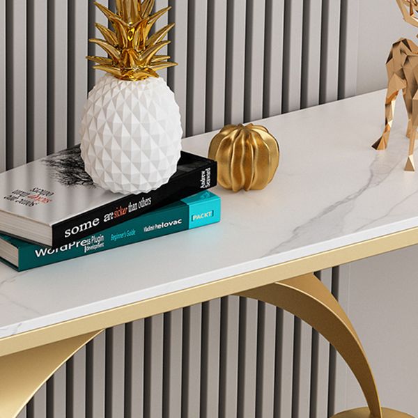 Contemporary Console Accent Table Half Moon Console Sofa Table Clearhalo 'Console Tables' 'console_tables' 'Entry & Mudroom Furniture' 'furn' 'furn_console_tables' 'Furniture' 1200x1200_441f8fc7-62cb-4814-abdf-1986fb8b55c7