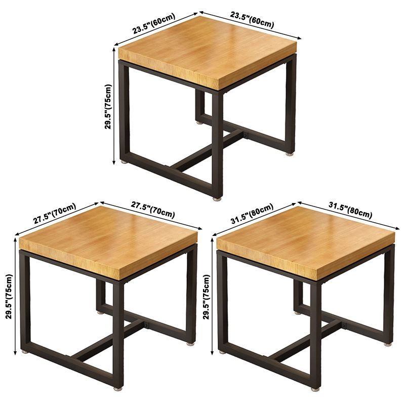 Solid Wood Industrial Dining Table Trestle Base Square Table for Dinning Room Clearhalo ' dining_table' 'Dining Tables & Seating' 'Dining Tables' 'furn' 'furn_dining_table' 'Furniture' 'furniture_dining_table' 'Kitchen & Dining Furniture' 'kitchen&dining_furn' 'kitchen' 'kitchen_dining_table' 1200x1200_441fa9f4-25f1-4387-b6c8-363a7318d4c5