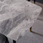 Rectangle 4 Legs Luxury Dining Table Grey Tone Fixed Table of Sintered Stone Clearhalo ' dining_table' 'Dining Tables & Seating' 'Dining Tables' 'furn' 'furn_dining_table' 'Furniture' 'furniture_dining_table' 'Kitchen & Dining Furniture' 'kitchen&dining_furn' 'kitchen' 'kitchen_dining_table' 1200x1200_441fda59-dd59-4e05-bb38-79b02643eb63
